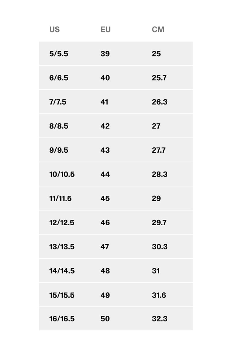 Us shoe size store to european shoe size